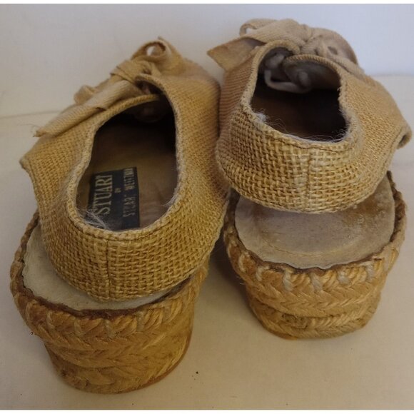 Stuart By Stuart Weitzman Jute Espadrille Slingbacks Ladies Size 9 - Picture 5 of 10